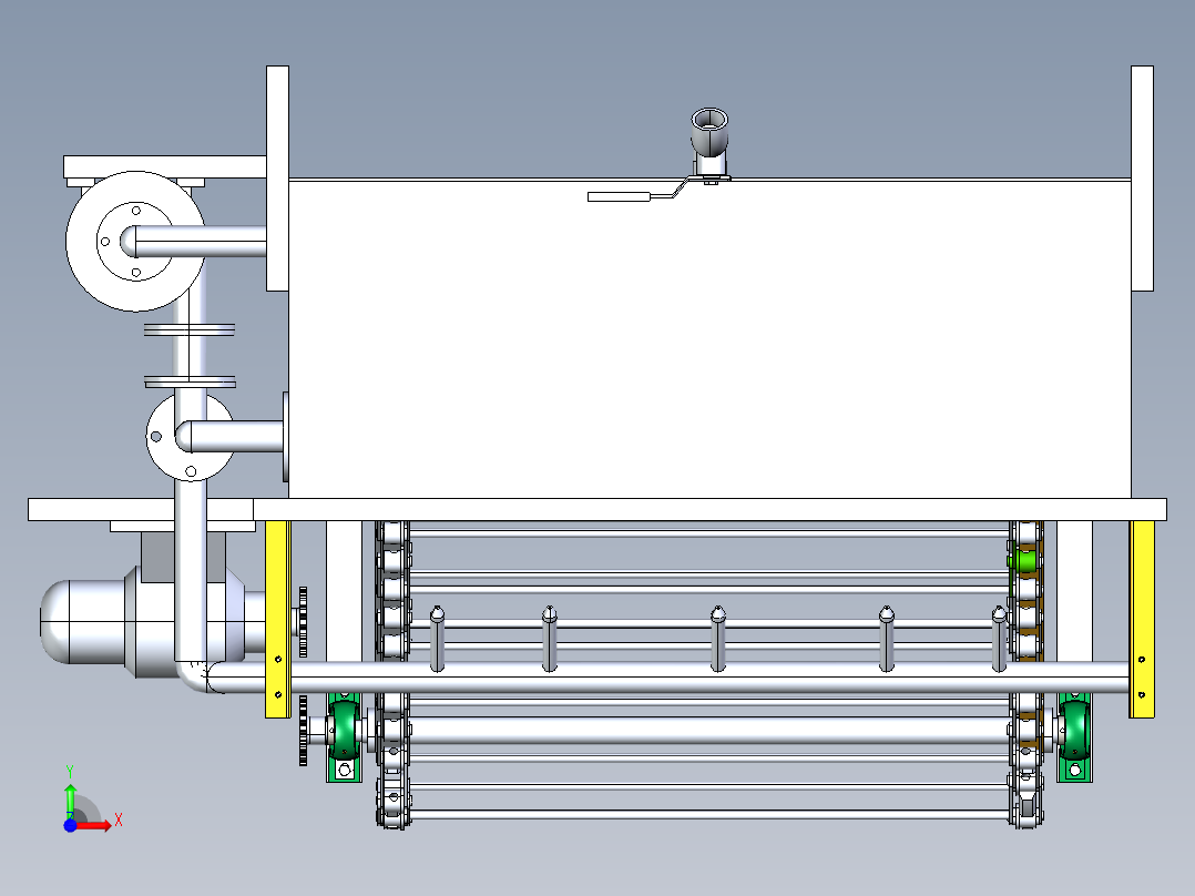 果蔬清洗机总体结构设计（step+exb+说明书）前视图