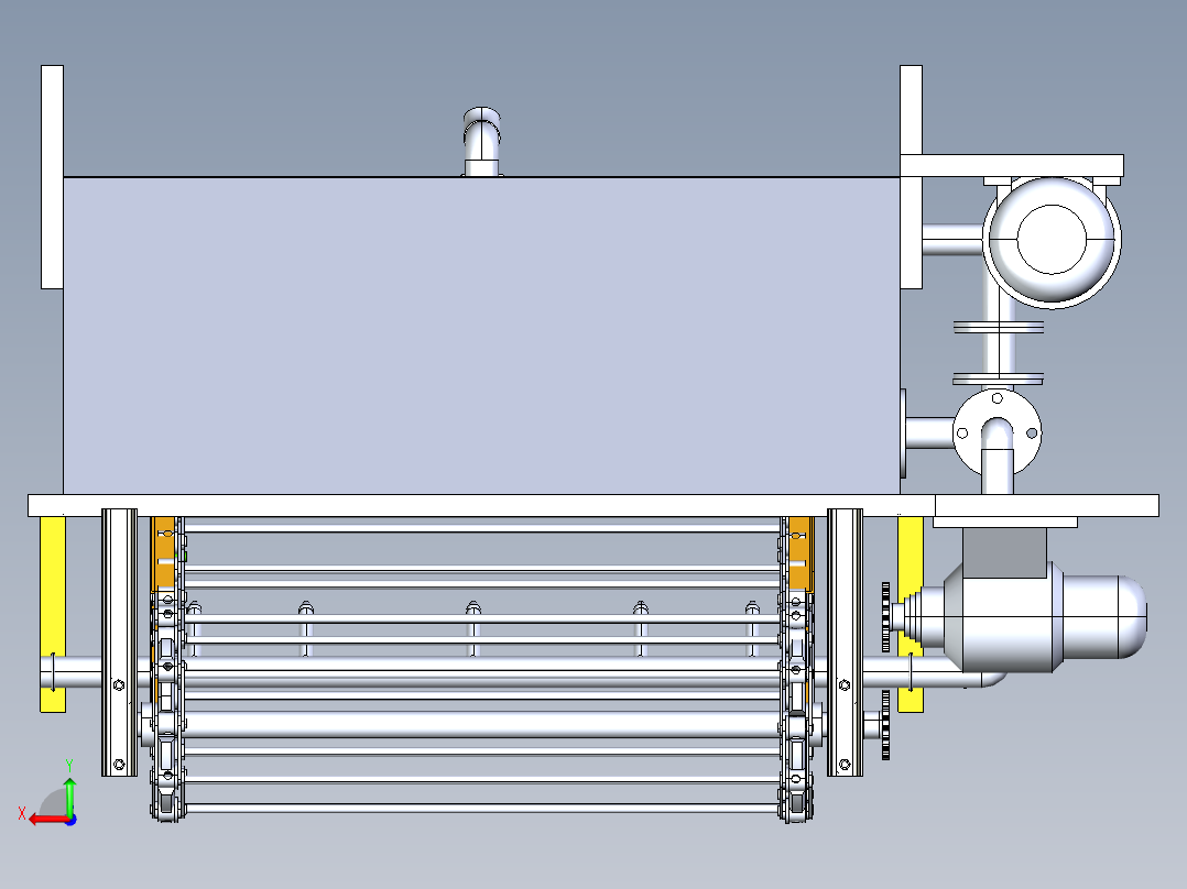 果蔬清洗机总体结构设计（step+exb+说明书）后视图