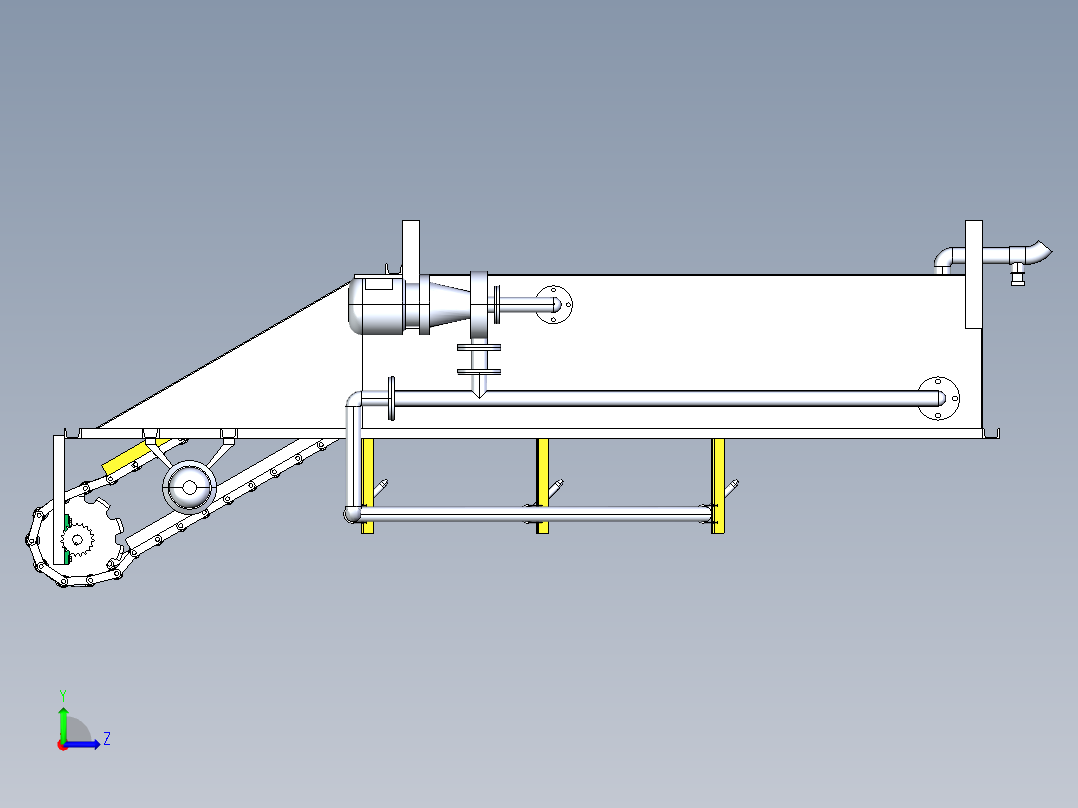 果蔬清洗机总体结构设计（step+exb+说明书）左视图