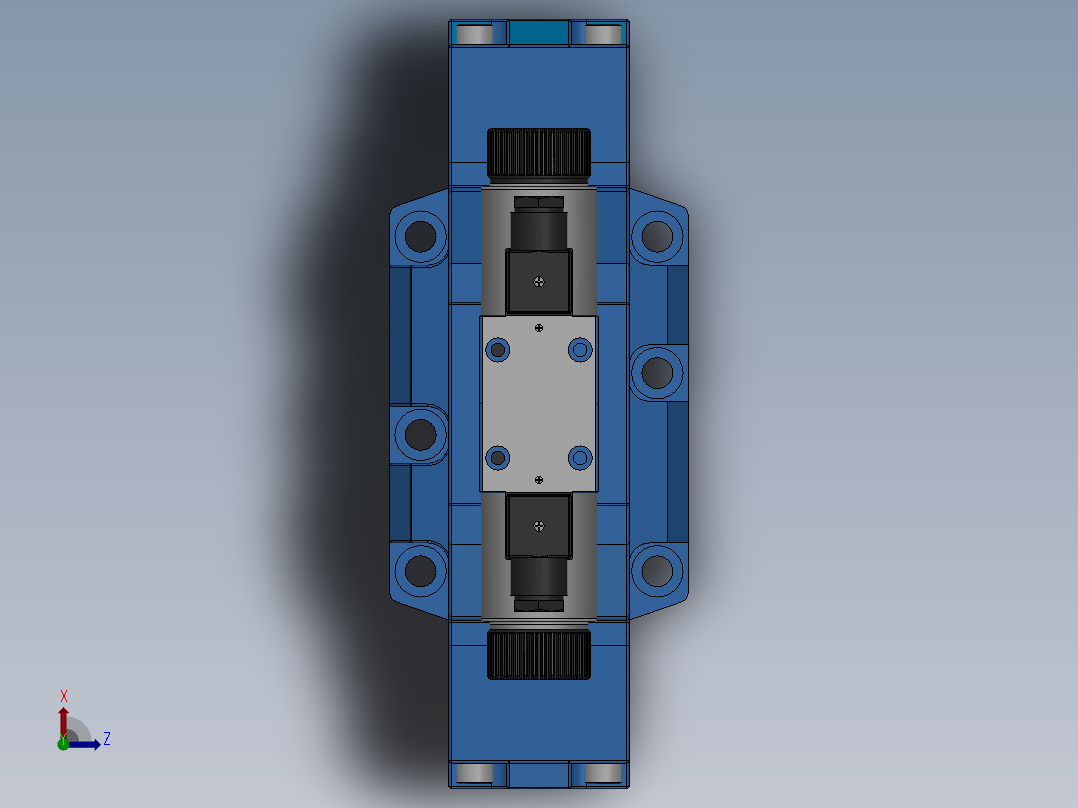 FWH-06直流插座式电液换向阀俯视图