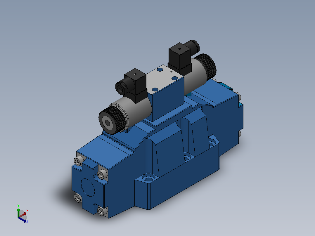 FWH-06直流插座式电液换向阀正等轴测图