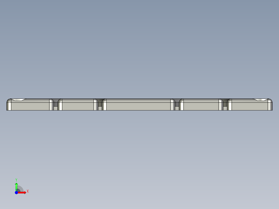 铝合金线槽端盖前视图