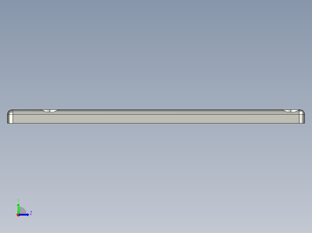 铝合金线槽端盖左视图