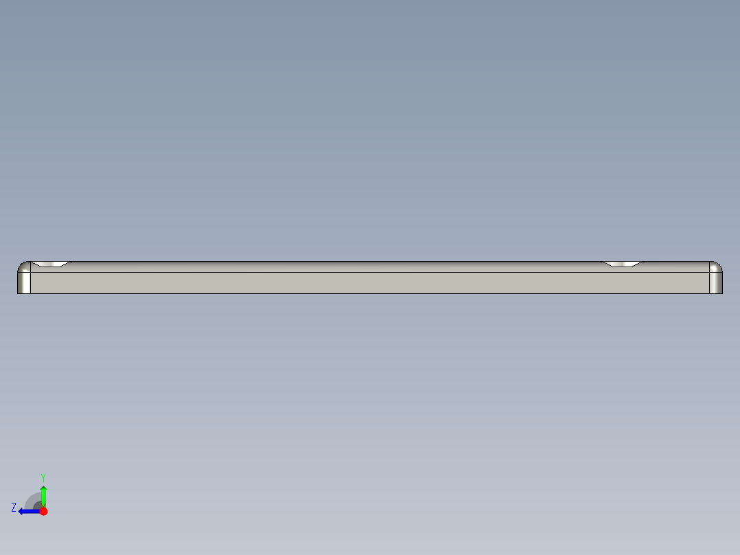 铝合金线槽端盖右视图