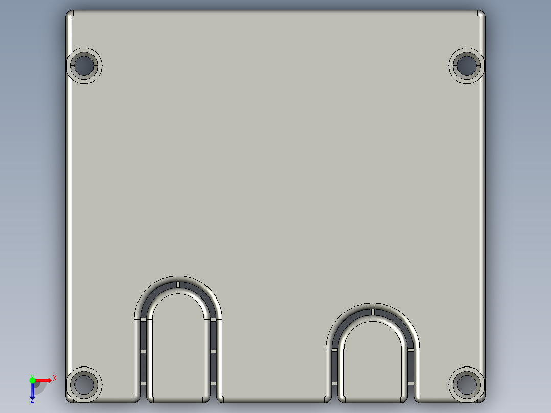 铝合金线槽端盖俯视图
