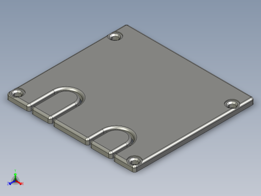 铝合金线槽端盖正等轴测缩略图