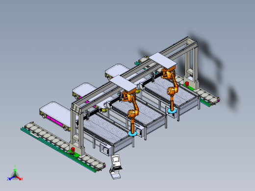 数控等离子切割机与门架式取料机械手组合