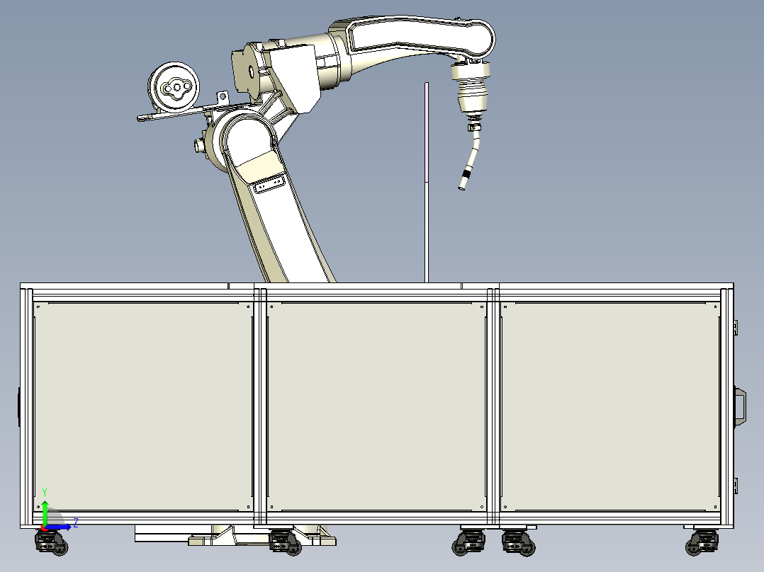 焊接三工位工作站设计左视图