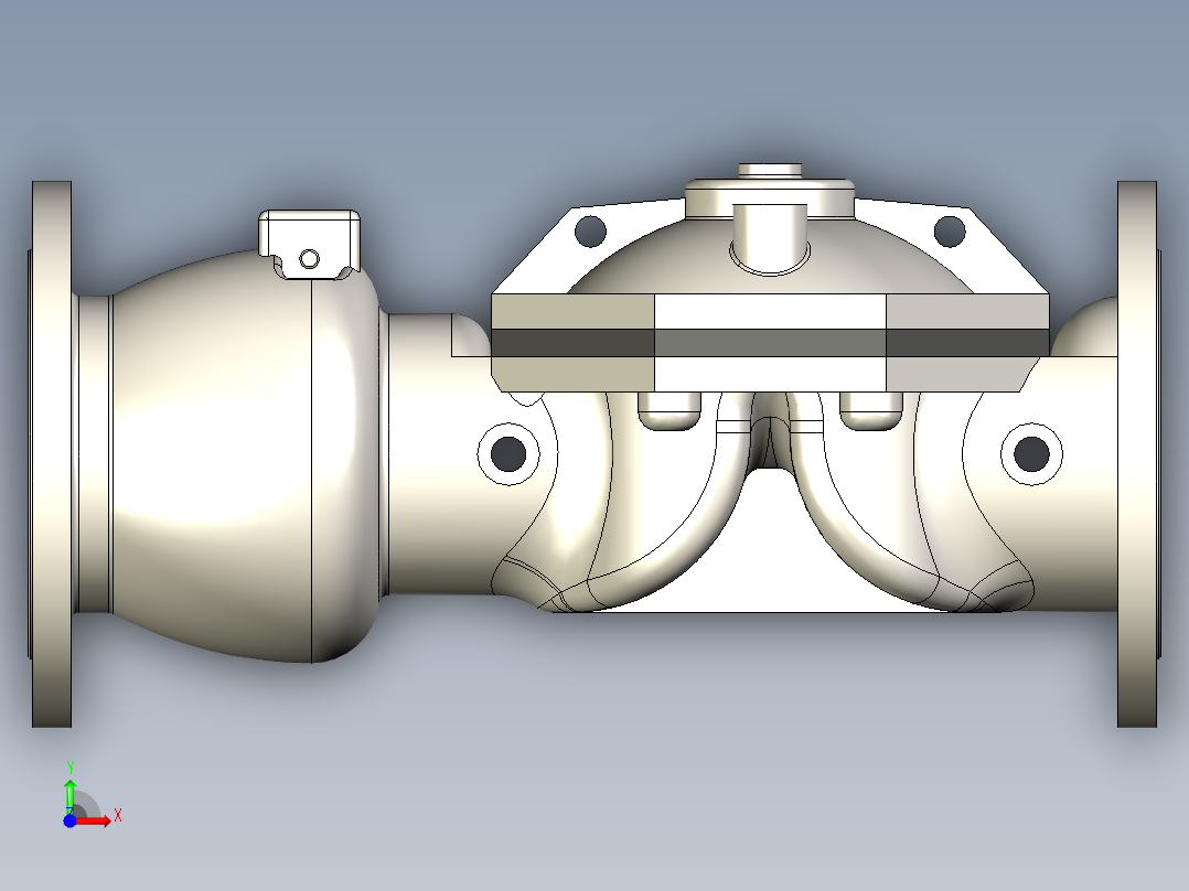 一体式消防用预作用阀门前视图