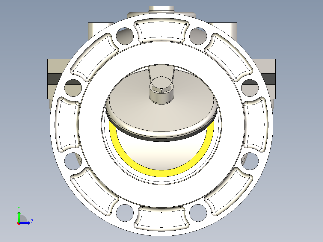 一体式消防用预作用阀门左视图