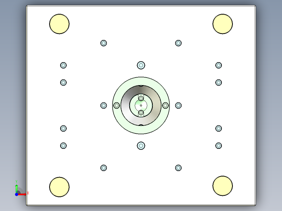 耳机前壳模具前视图