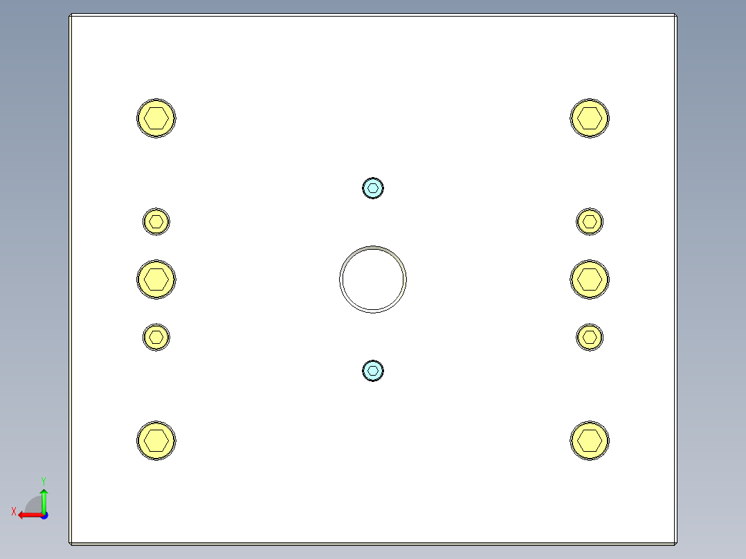 耳机前壳模具后视图