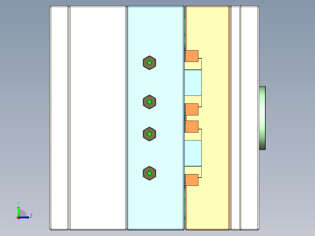 耳机前壳模具左视图