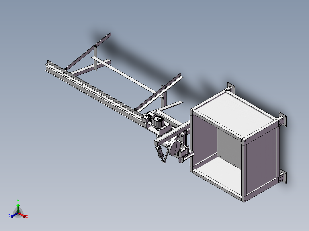 自动定长切割机设计 883063正等轴测图