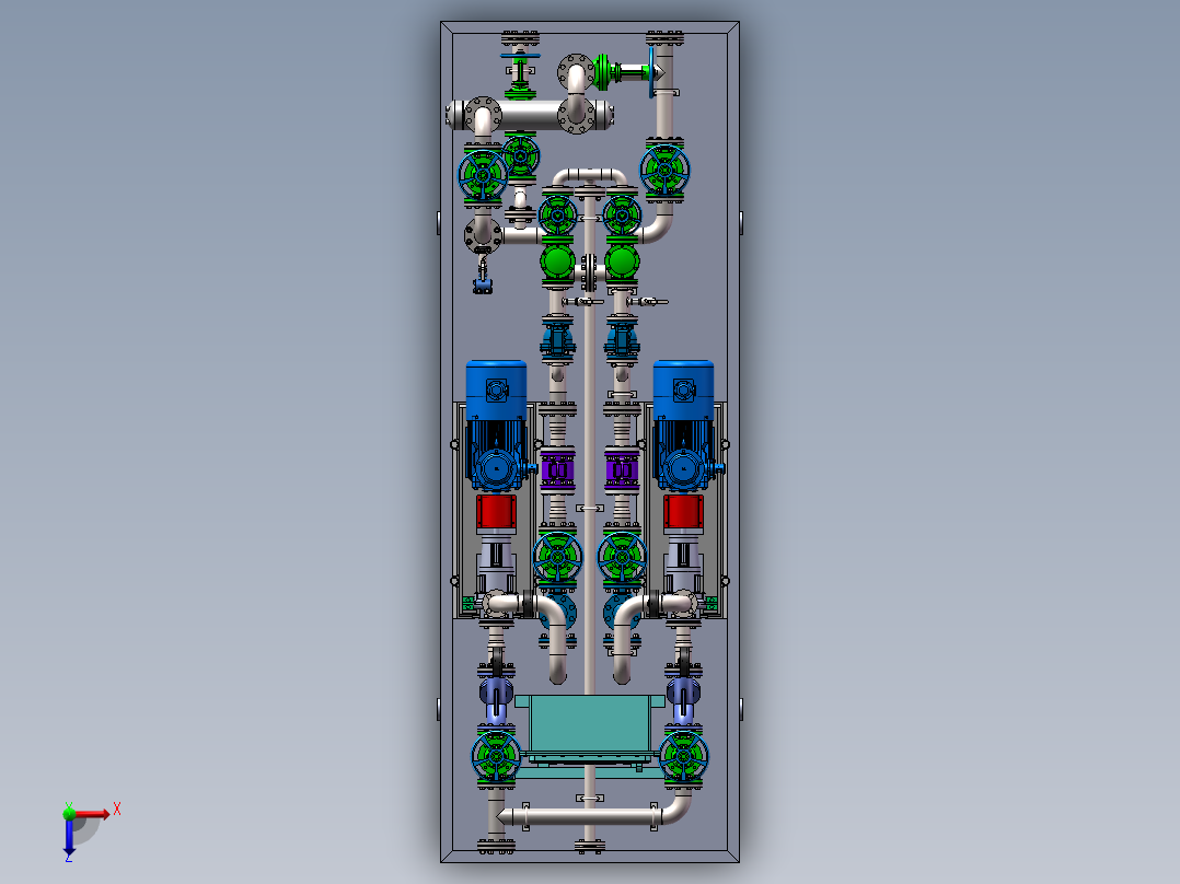 变频恒压供水装置 998609俯视图