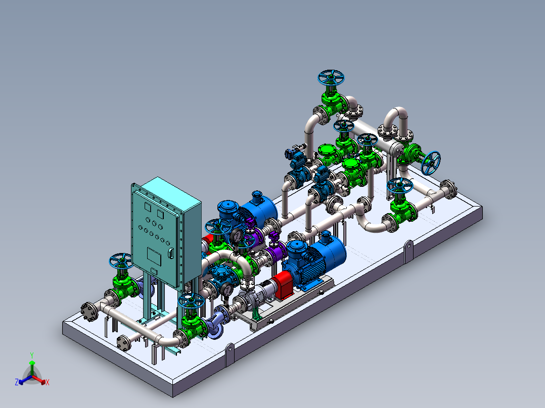 变频恒压供水装置 998609正等轴测图