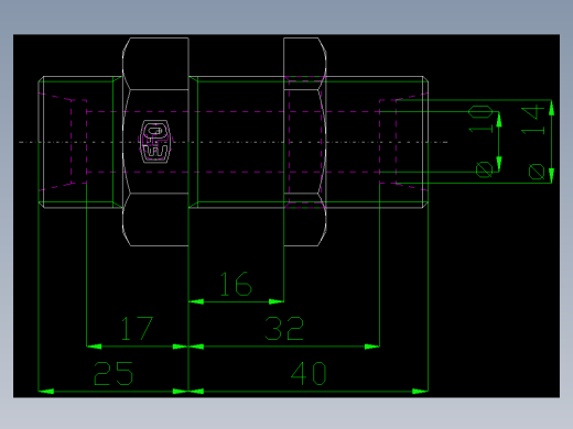 PARKER管接头EO Bulkhead union SV14SOMD71(16)_front