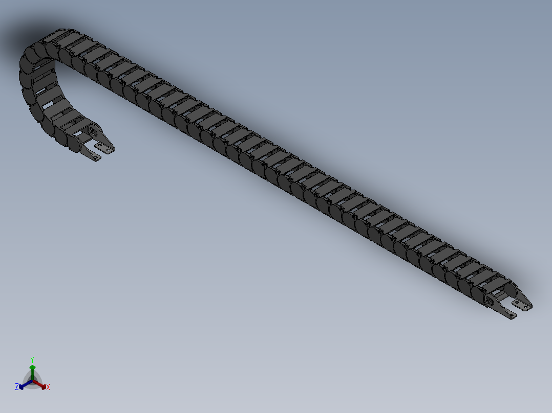 拖链MPSPS2550_100_43_S正等轴测图