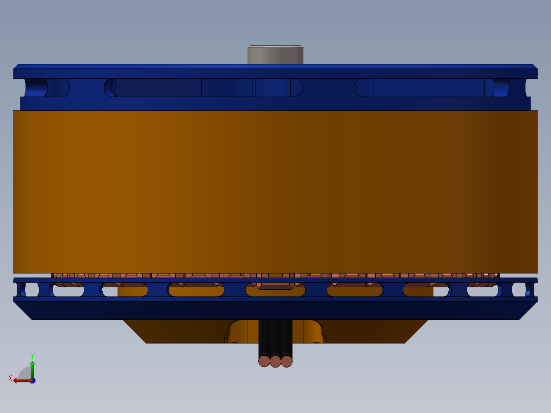 无刷直流电机10030后视图