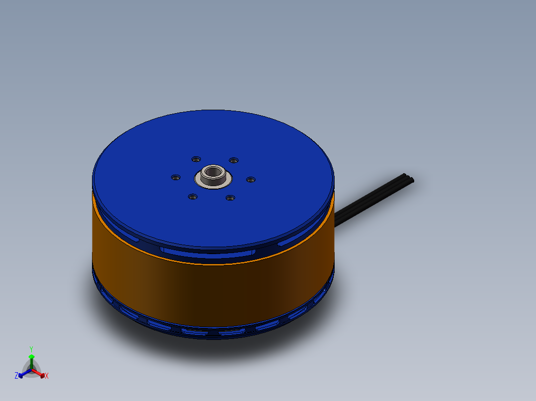无刷直流电机10030正等轴测图