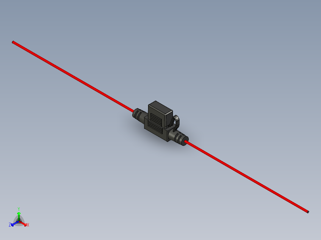 内嵌保险丝座15A-16AWG瓦特正等轴测图