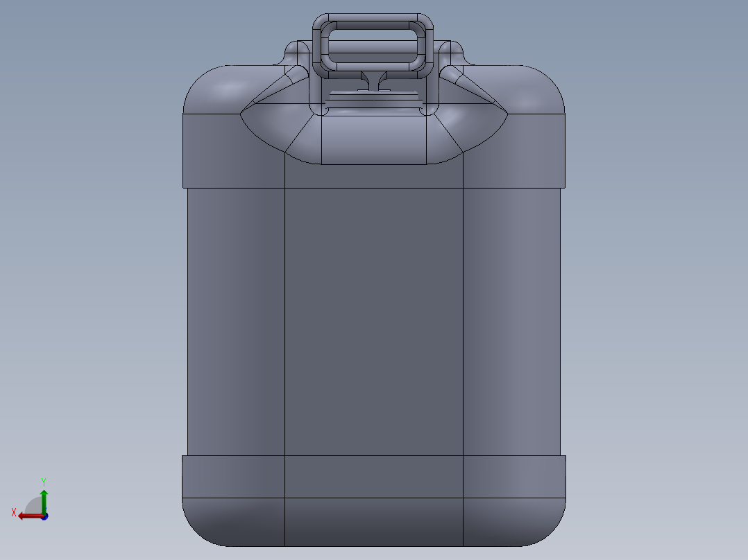 5加仑便携式水箱后视图