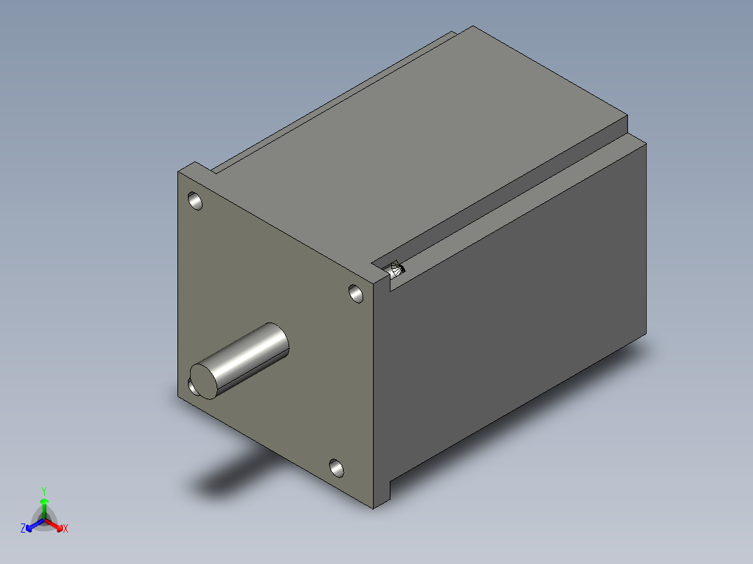 雷塞步进电机57HS21A正等轴测图