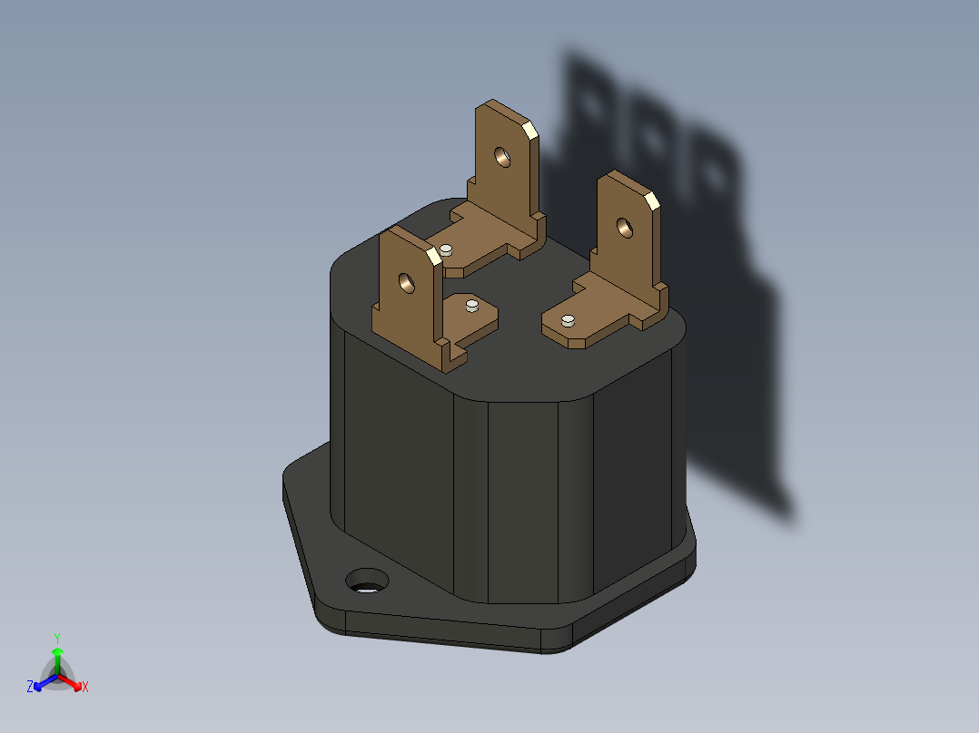 AC电源插座61正等轴测图