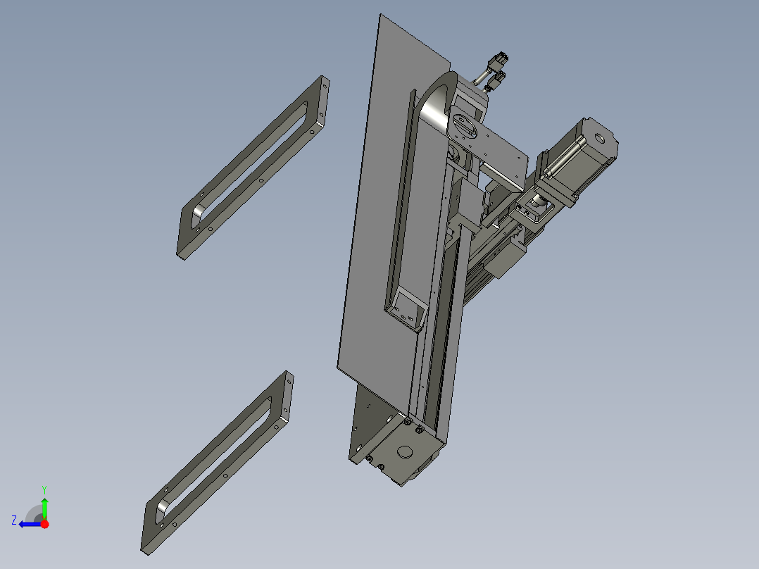取铜柱机械臂SLDASM右视图