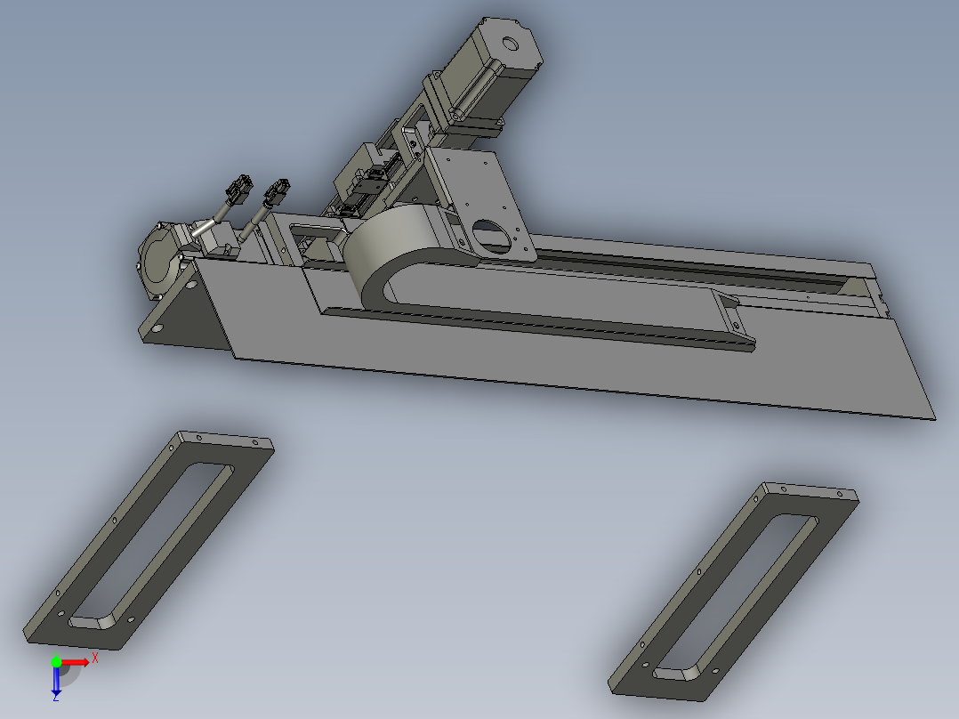 取铜柱机械臂SLDASM俯视图