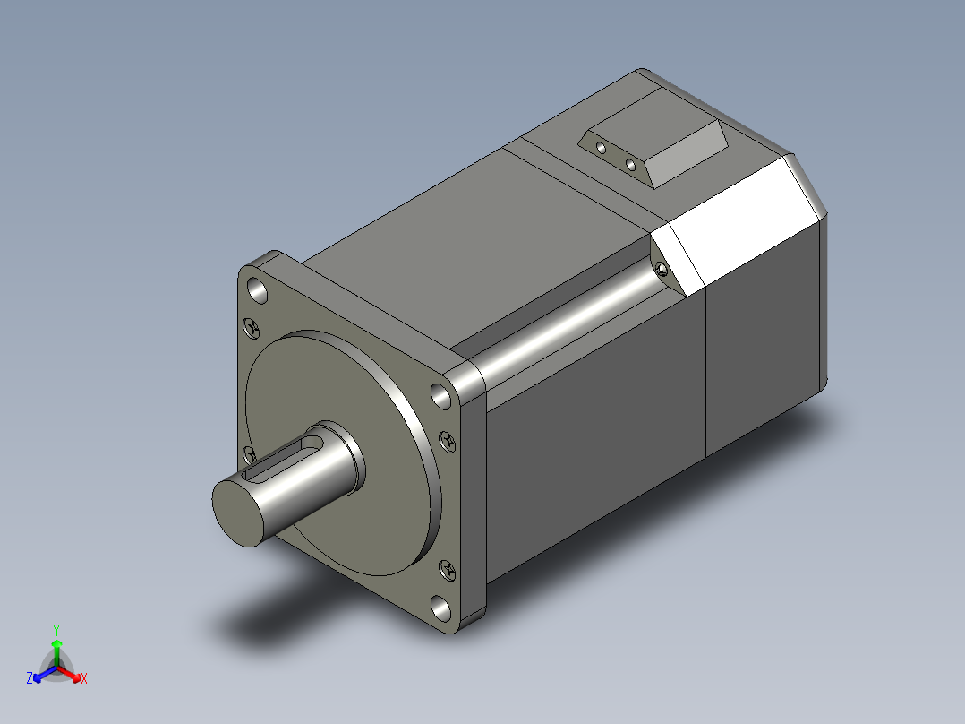 60系列伺服电机转矩0637正等轴测图