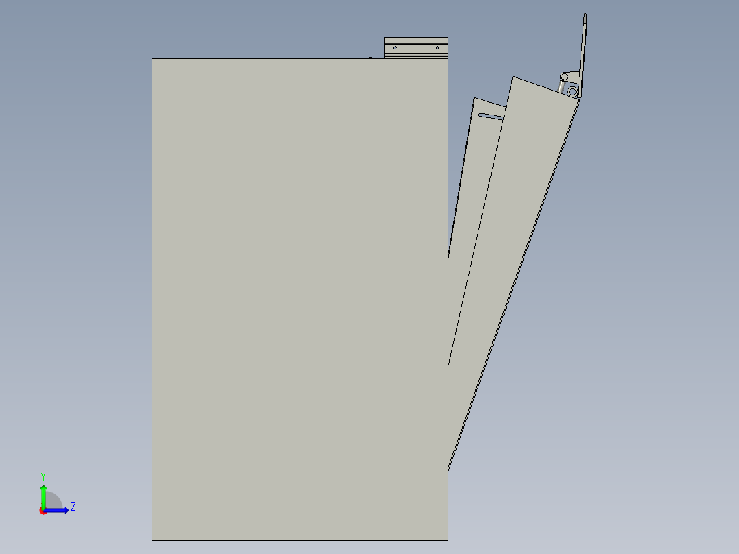 登车桥最高斜视图左视图