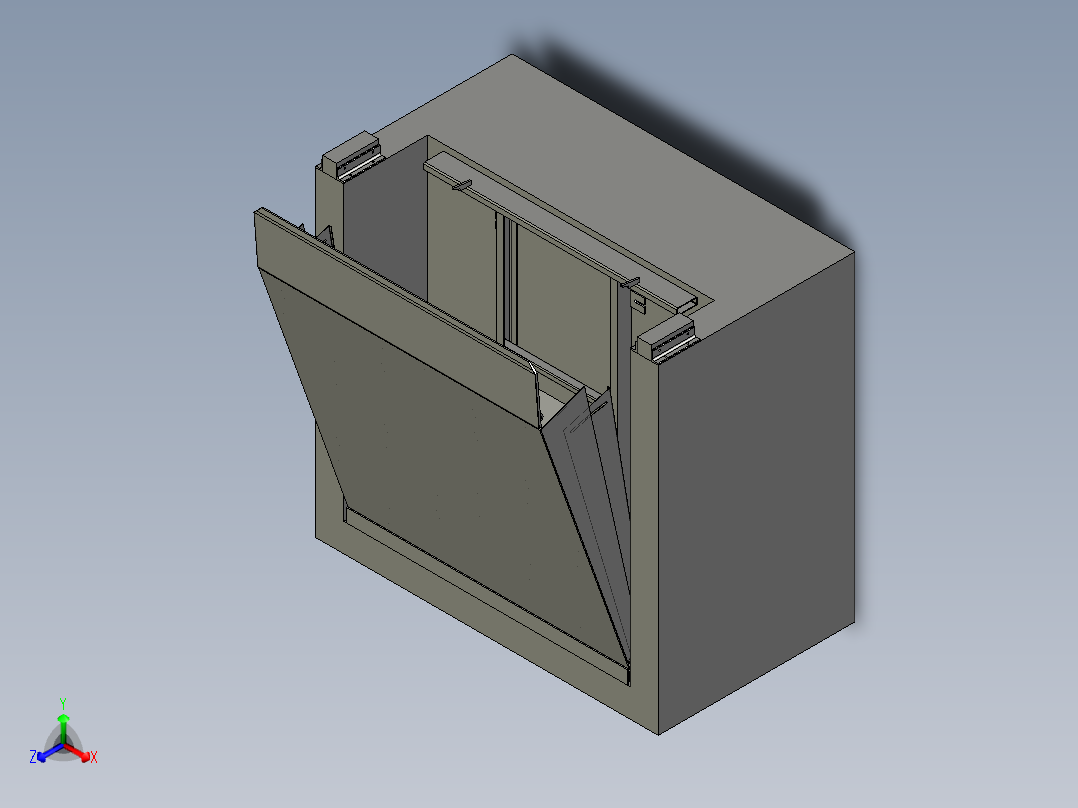 登车桥最高斜视图正等轴测图