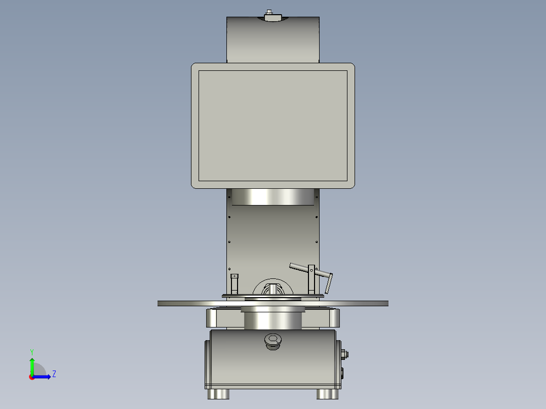 玻璃圆盘拍照机左视图
