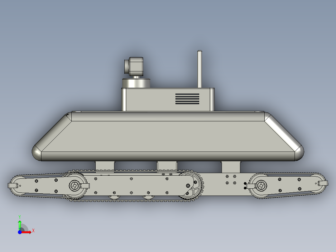 履带式移动智能摇臂摄像设备前视图