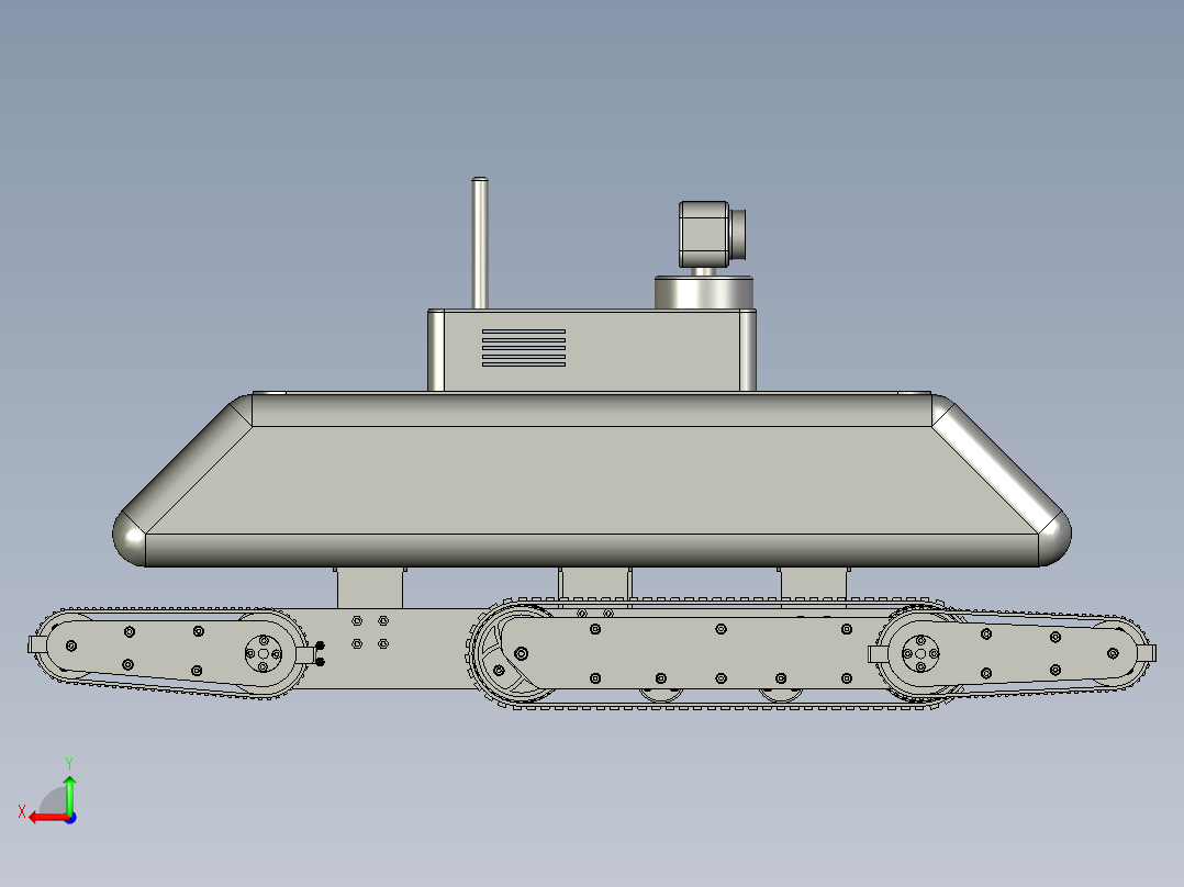 履带式移动智能摇臂摄像设备后视图