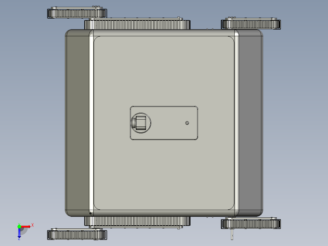 履带式移动智能摇臂摄像设备俯视图