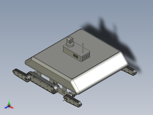 履带式移动智能摇臂摄像设备正等轴测缩略图