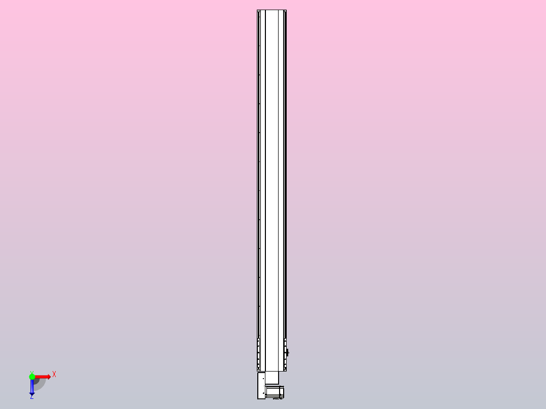 皮带直线轴半封闭可选导轨TPA-HNB-202D-140-L2150-ML-Y-P75-N3俯视图