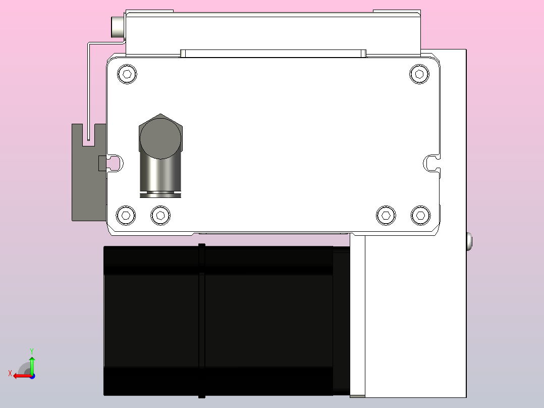 SCM14-400-LD滚珠花健、支撑座、滚珠丝杠、交叉导轨、直线模组后视图