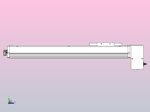 SCM14-400-LD滚珠花健、支撑座、滚珠丝杠、交叉导轨、直线模组左视缩略图