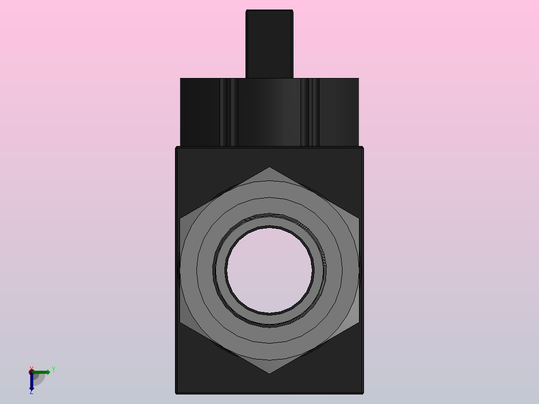 HVSF 由螺纹端流向插管端型_HVSF 02-10(B)前视图