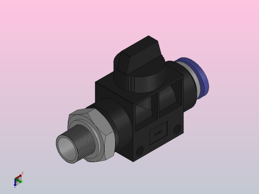 HVSF 由螺纹端流向插管端型_HVSF 02-10(B)正等轴测缩略图