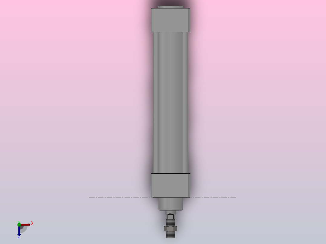 SU标准复动型气缸SU32×125-S--CS1U俯视图