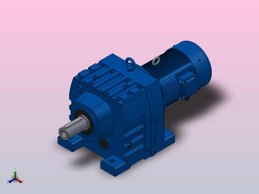 R77底脚轴伸式安装斜齿轮减速机R77-YVB0.25-4P-71-M1-0°