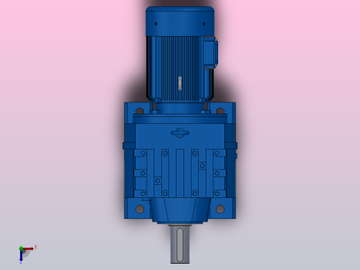 R77底脚轴伸式安装斜齿轮减速机R77-YVB0.25-4P-71-M1-0°俯视缩略图