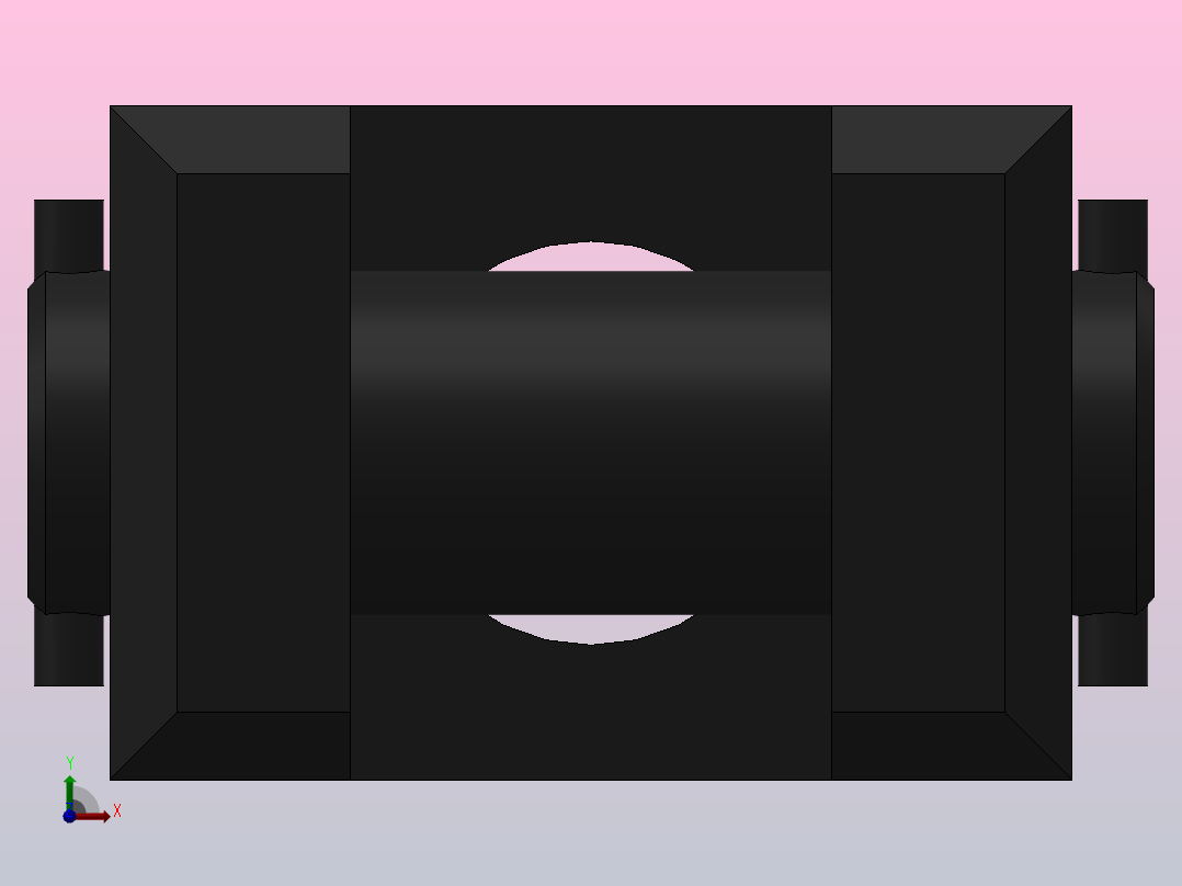 叉式带销接杆Y[250]气缸附件前视图