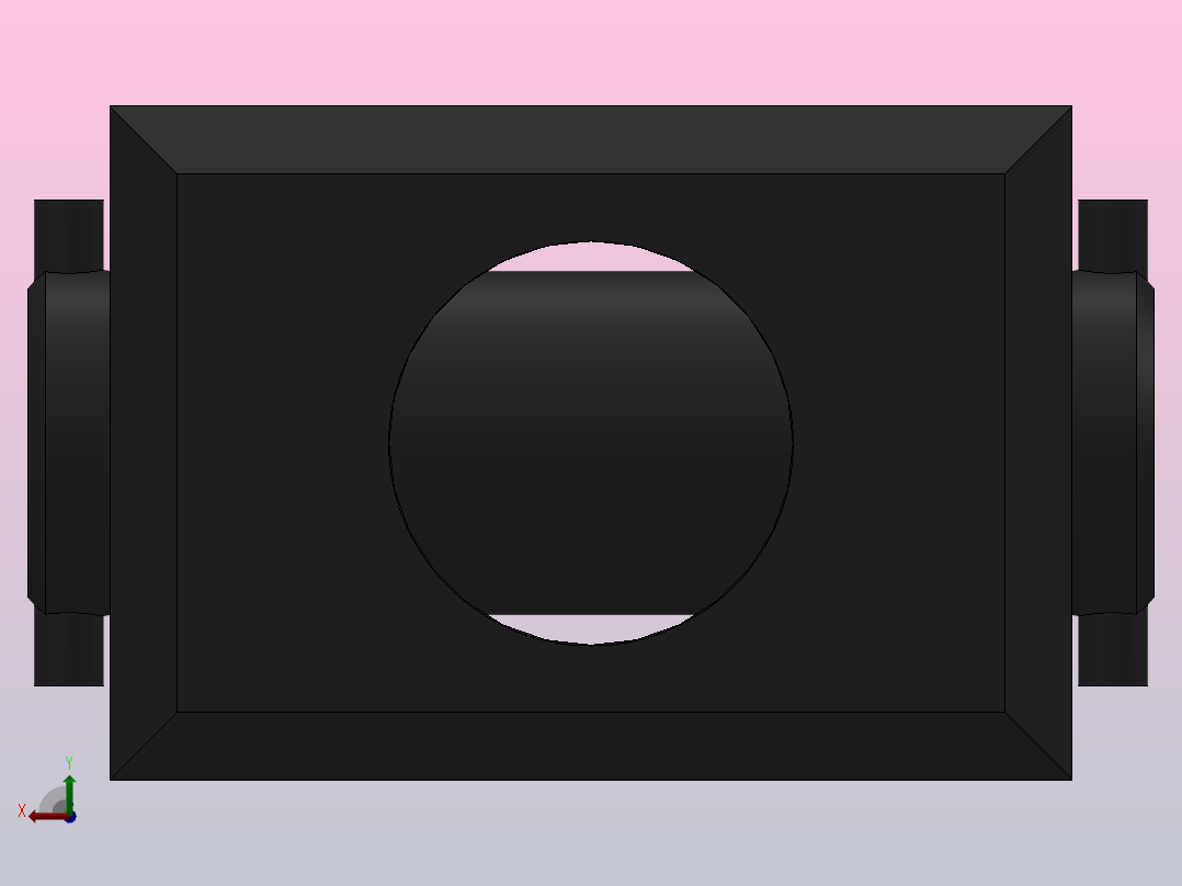 叉式带销接杆Y[250]气缸附件后视图