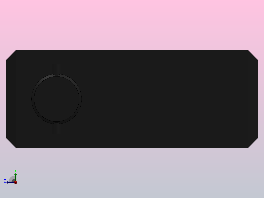 叉式带销接杆Y[250]气缸附件右视图