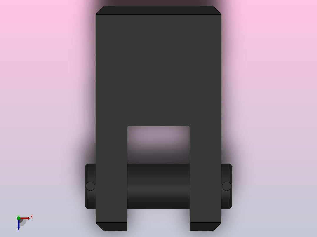 叉式带销接杆Y[250]气缸附件俯视图